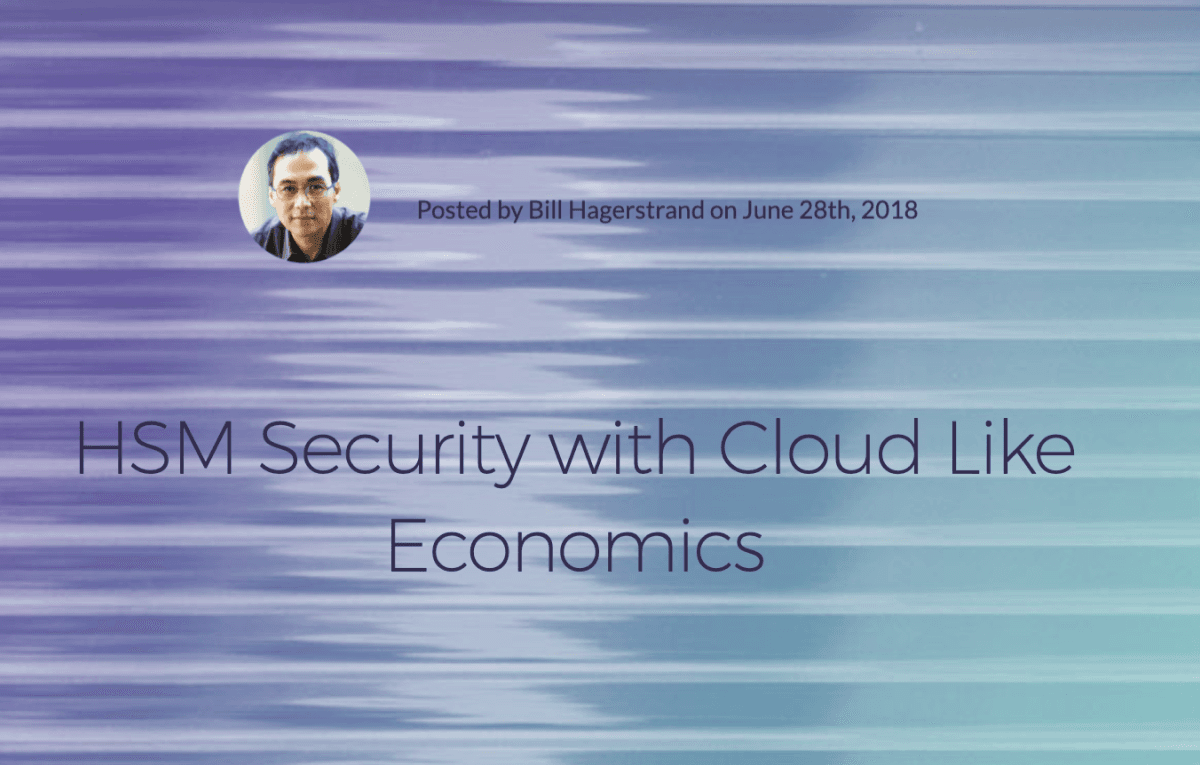 HSM security with Cloud like economics
